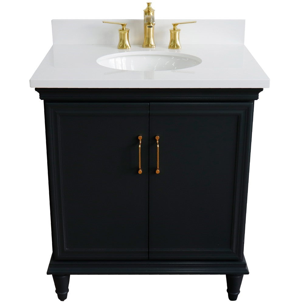 Bellaterra 31" Wood Single Vanity w/ Counter Top and Sink 400800-31-DG-WEO