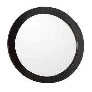 Bellaterra 22 in Round Framed Mirror - Espresso, White, Gray, Walnut Wood Finish 9900-M