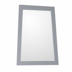 Bellaterra 22 in Framed Mirror - Light Gray Finish 9901-M-LG, Front