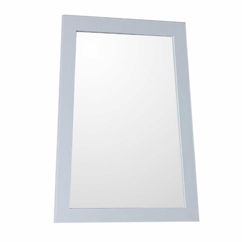 Bellaterra 22 in Framed Mirror - White Wood Finish 9901-M-WH