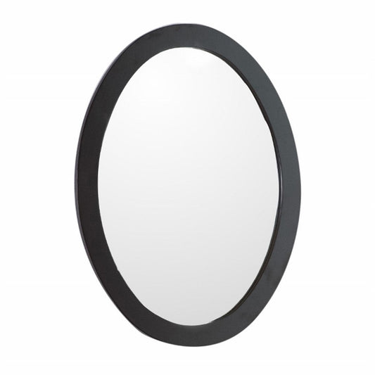 Bellaterra 22 in Oval Framed Mirror - Espresso Wood Finish 9902-M-ES, Front