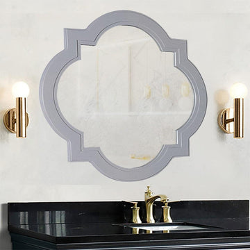 Bellaterra 31 in Framed Mirror Gray 9907-M-LG, Front