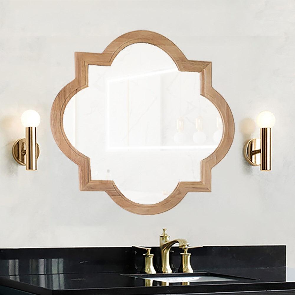Bellaterra 31 in Framed Mirror Natural Wood9907-M-NL
