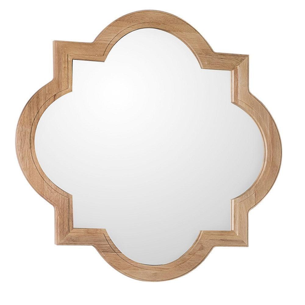 Bellaterra 31 in Framed Mirror Natural Wood 9907-M-NL