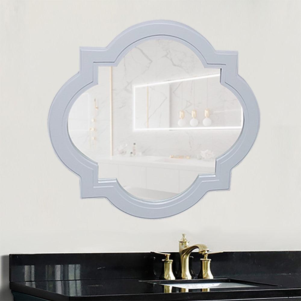 Bellaterra 31 in Framed Mirror White 9907-M-WH