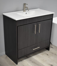 Load image into Gallery viewer, Pacific 36&quot; vanity Black Ash MTD-3136BA-14 angle closed