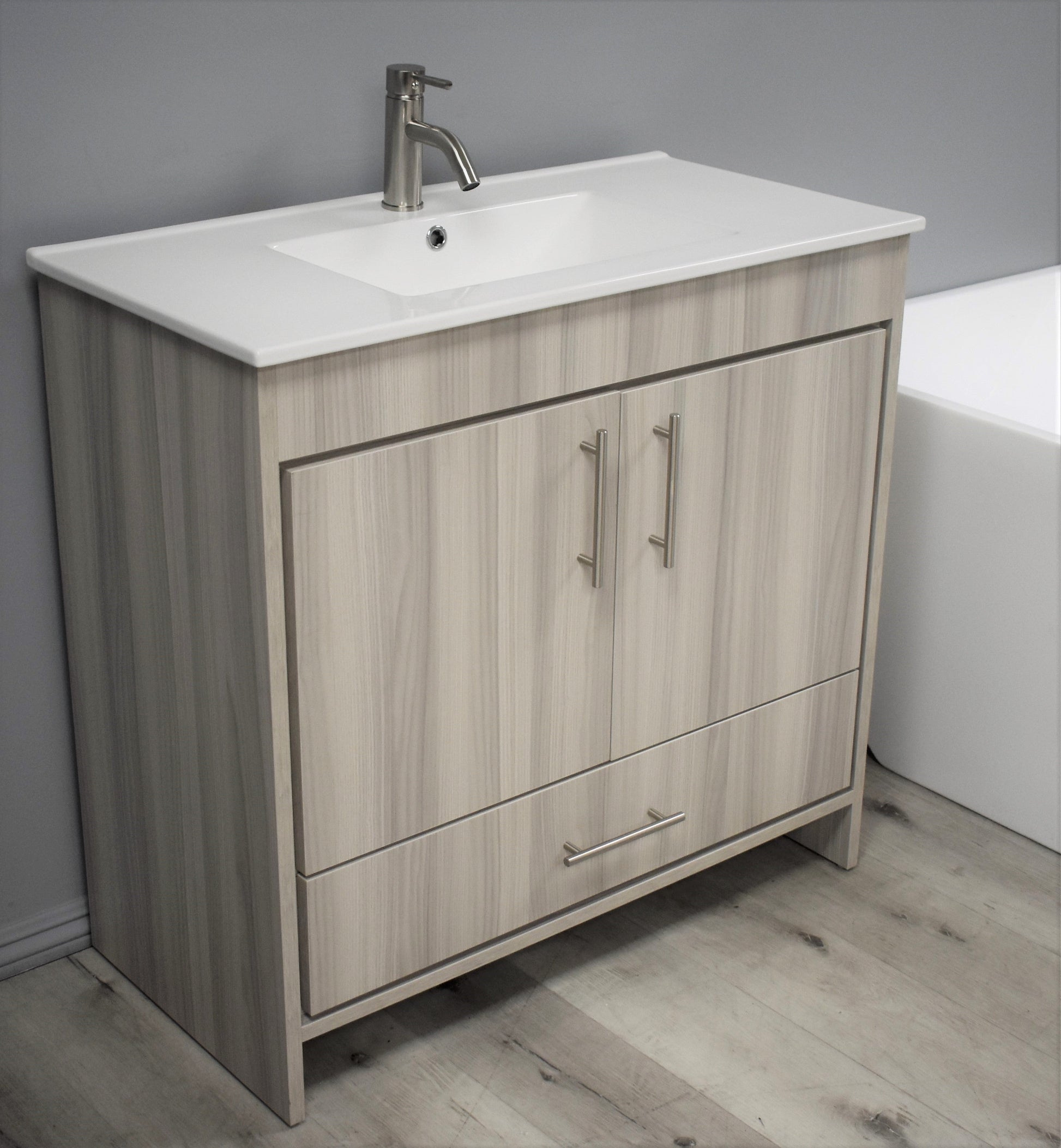 Volpa USA Pacific 36" Bath Vanity Ash Grey AngleClosed  MTD-3136WG-14