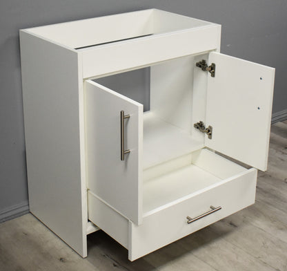 Rio 30" Vanity Cabinet only  White AngleOpen