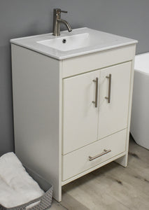 Volpa USA Pacific 24" Modern Soft White Bathroom Vanity MTD-3124W-14 AS