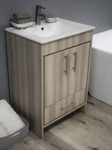 Volpa USA Pacific 24" Modern Ash Grey Bathroom Vanity MTD-3124AG-14 AS