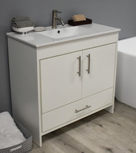 Load image into Gallery viewer, Pacific 36&quot; vanity soft White MTD-3136W-14 angle staged