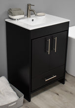 Load image into Gallery viewer, Volpa USA Pacific 24&quot; Modern Black Bathroom Vanity MTD-3124BK-14 AS