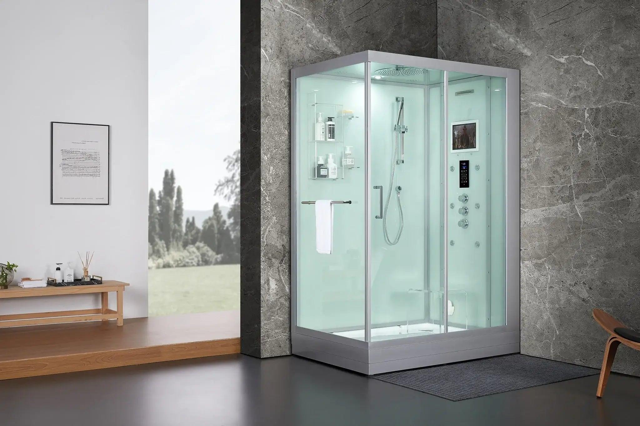 Maya Bath 208 Anzio Steam Shower, Right - White