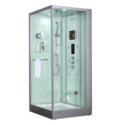 Maya Bath Arezzo Steam Shower 37" x 37- White/Black, Right/Left