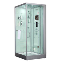 Load image into Gallery viewer, Maya Bath Arezzo Steam Shower 37&quot; x 37- White/Black, Right/Left