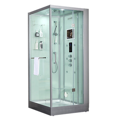 Maya Bath Arezzo Steam Shower 37" x 37- White/Black, Right/Left