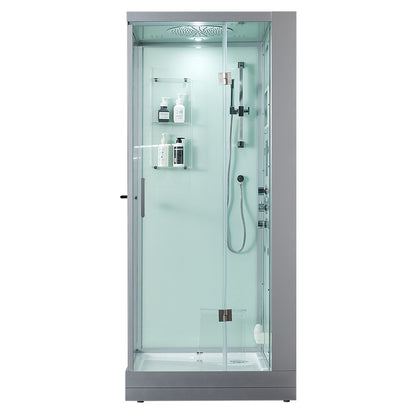 Maya Bath Arezzo Steam Shower 37" x 37- White/Black, Right/Left