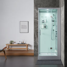 Load image into Gallery viewer, Maya Bath Arezzo Steam Shower 37&quot; x 37- White/Black, Right/Left