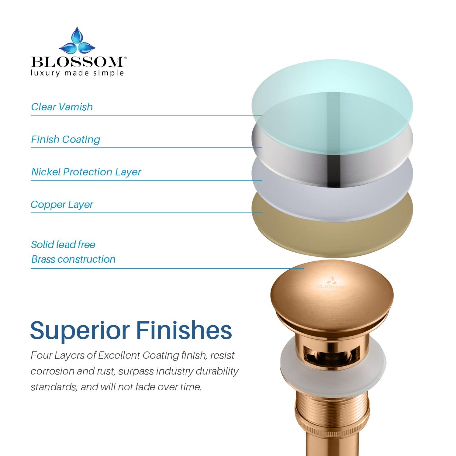 1-1/4"  Brass Pop up with Overflow BA02 001