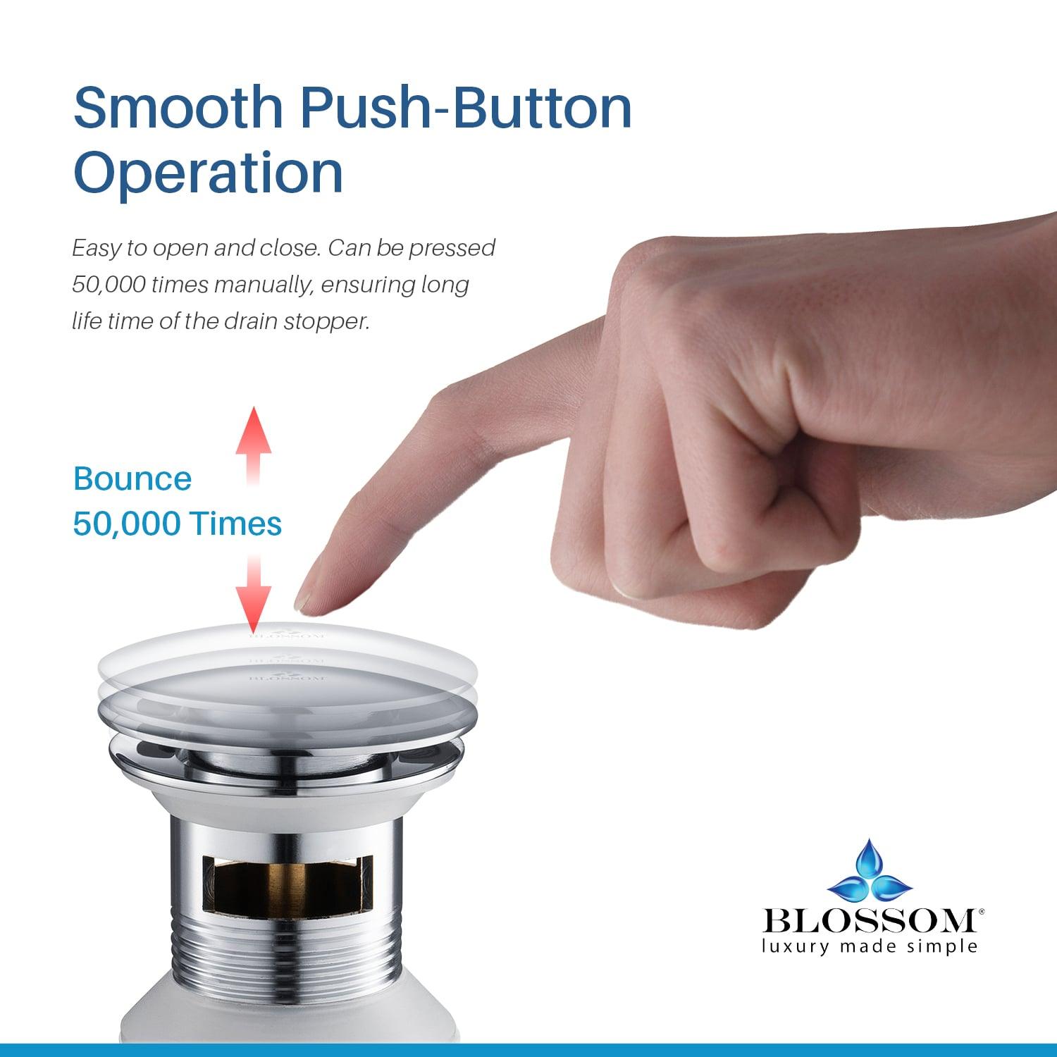 1-1/4"  Brass Pop up with Overflow BA02 001