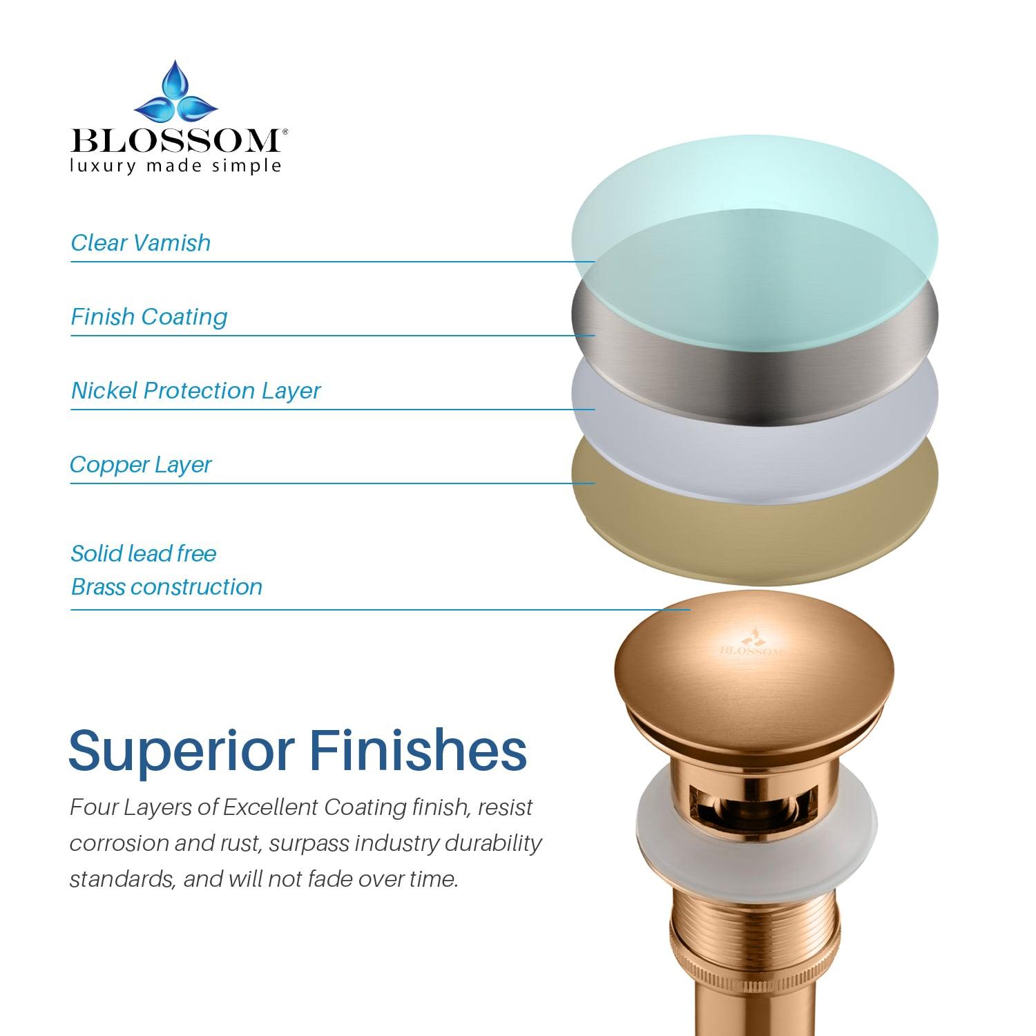 1-1/4"  Brass Pop up with Overflow BA02 001