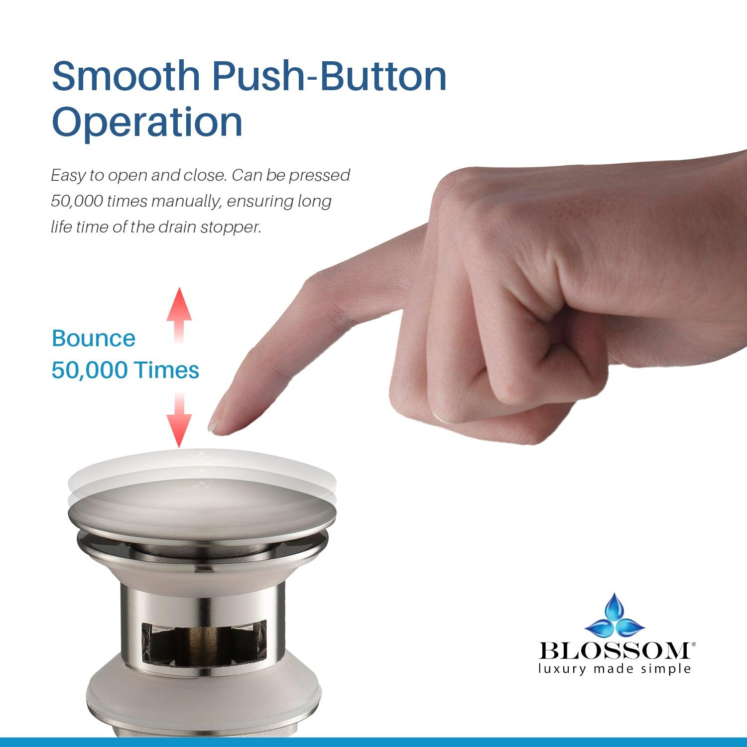 1-1/4"  Brass Pop up with Overflow BA02 001