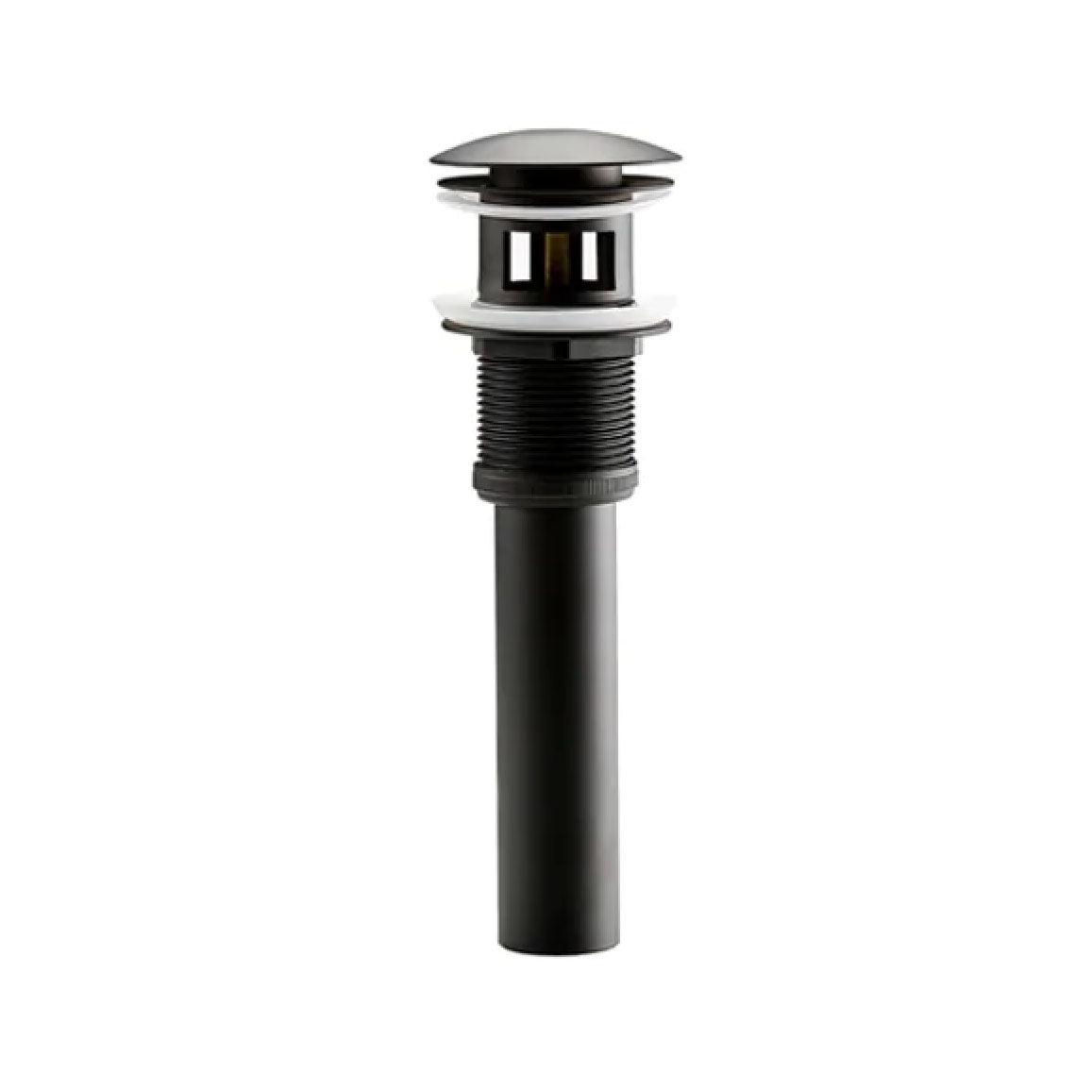 1-1/4"  Brass Pop up with Overflow in Matte Black BA02 001 04