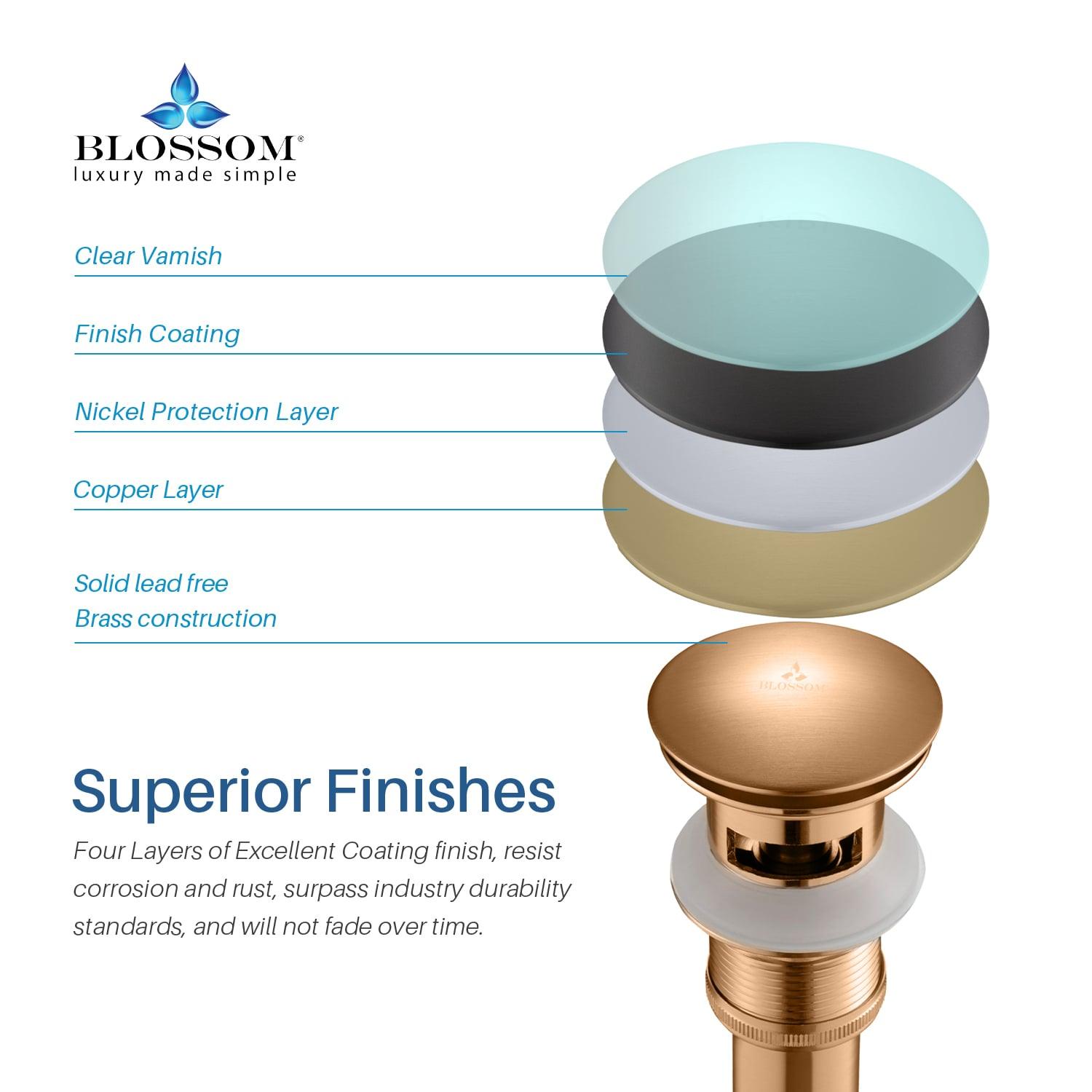 1-1/4"  Brass Pop up with Overflow BA02 001