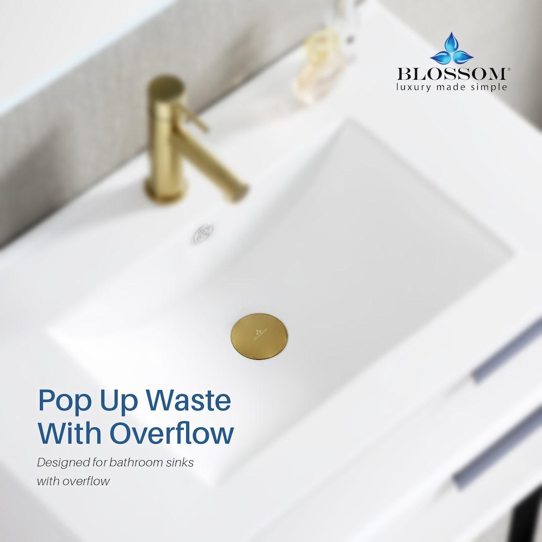 1-1/4"  Brass Pop up with Overflow BA02 001