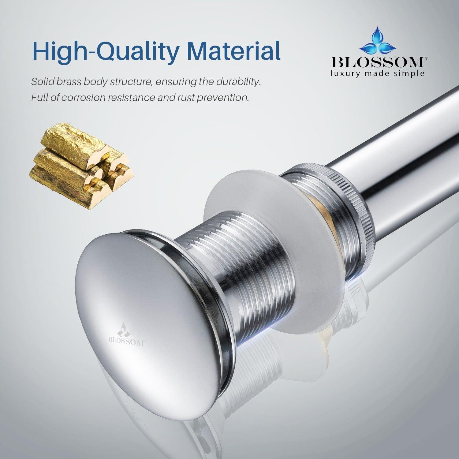 1-1/4"  Brass Pop up with NO Overflow BA02 002