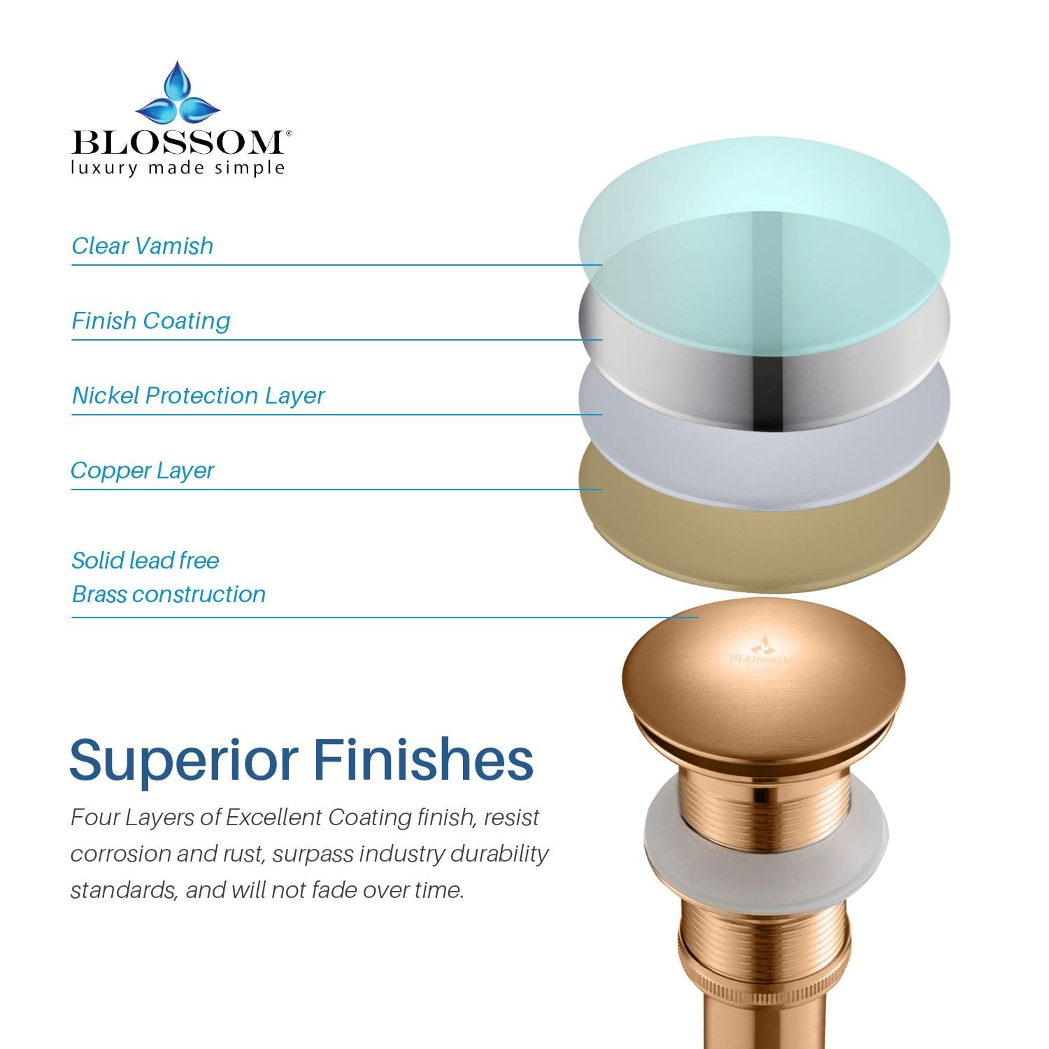 1-1/4"  Brass Pop up with NO Overflow BA02 002