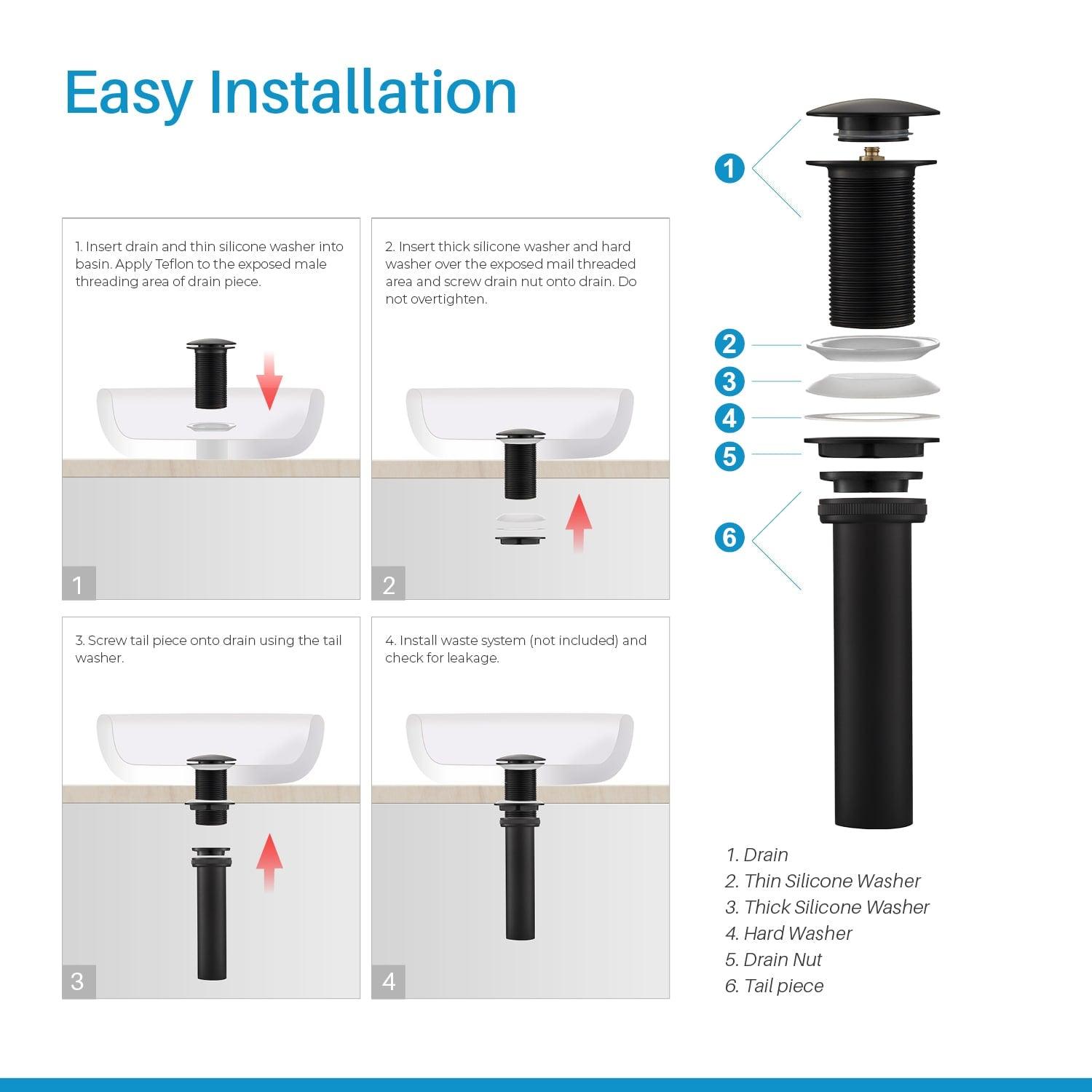1-1/4"  Brass Pop up with NO Overflow BA02 002