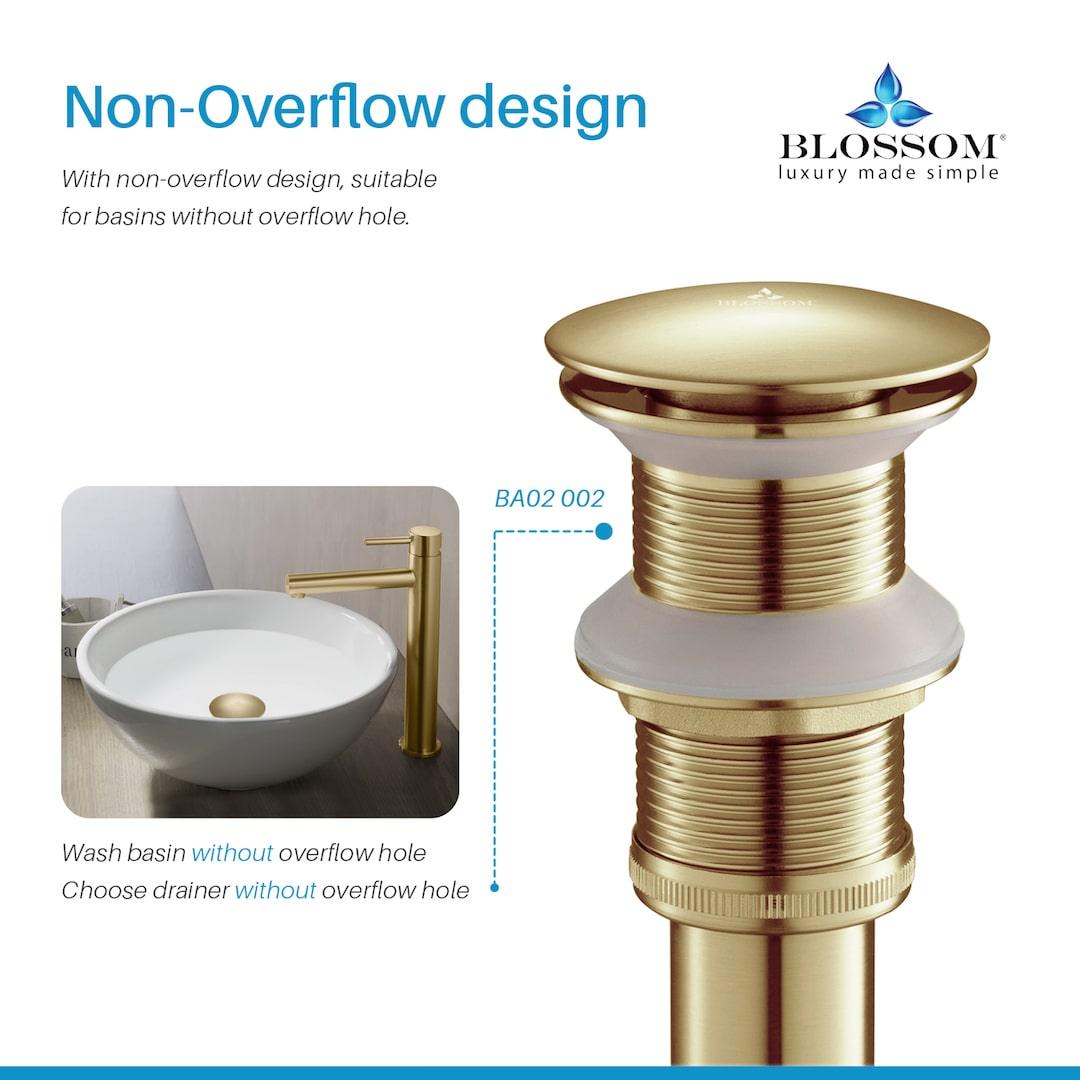 1-1/4"  Brass Pop up with NO Overflow BA02 002