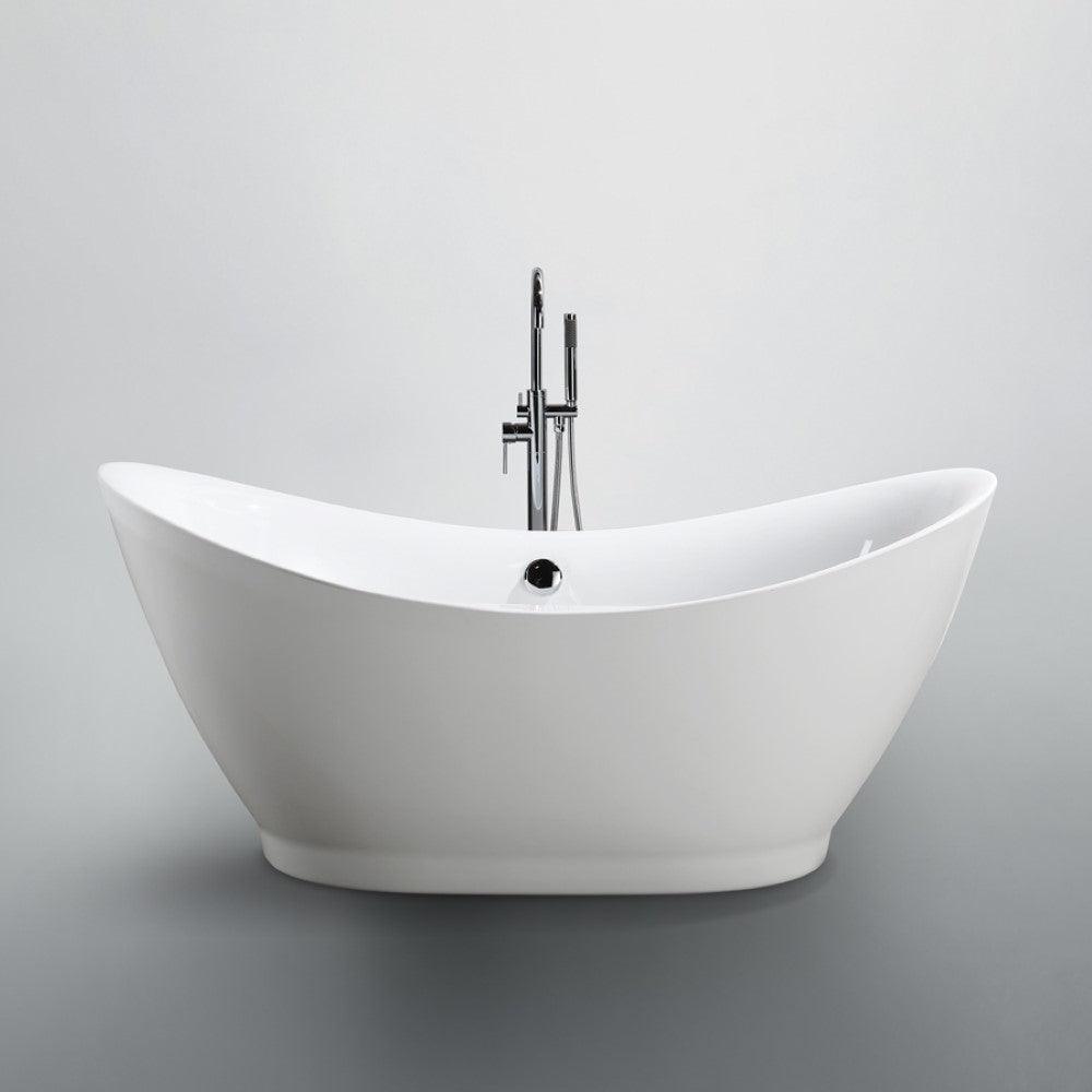 Bellaterra Salerno 68" Freestanding Bathtub Oval in Glossy White BA6514