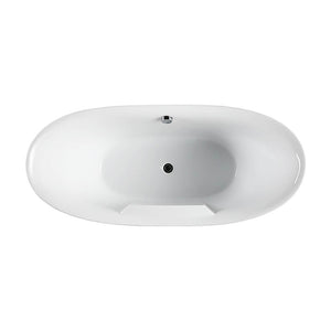 Bellaterra Salerno 68" Freestanding Bathtub Oval in Glossy White BA6514