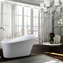 Load image into Gallery viewer, Bellaterra Arezzo 67&quot; Freestanding Oval Bathtub in Glossy White BA6519