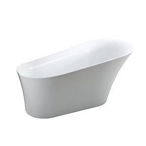 Bellaterra Arezzo 67" Freestanding Oval Bathtub in Glossy White BA6519