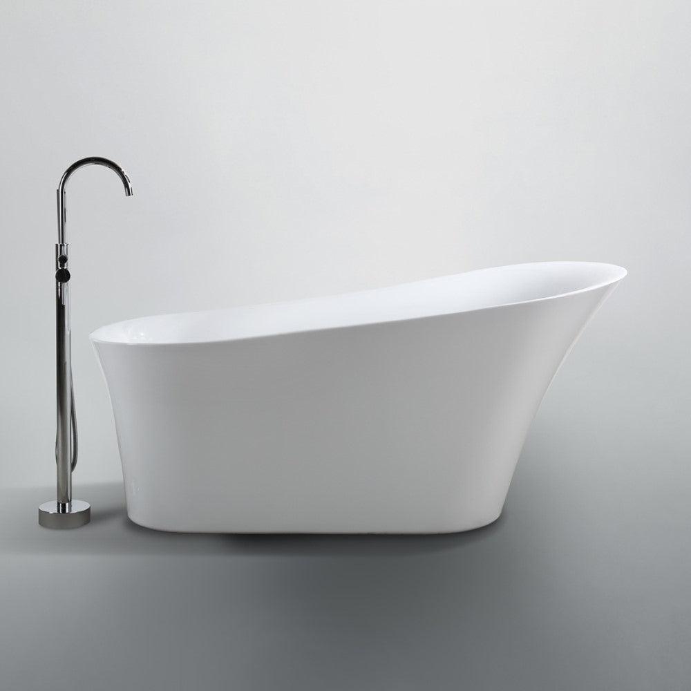 Bellaterra Arezzo 67" Freestanding Oval Bathtub in Glossy White BA6519