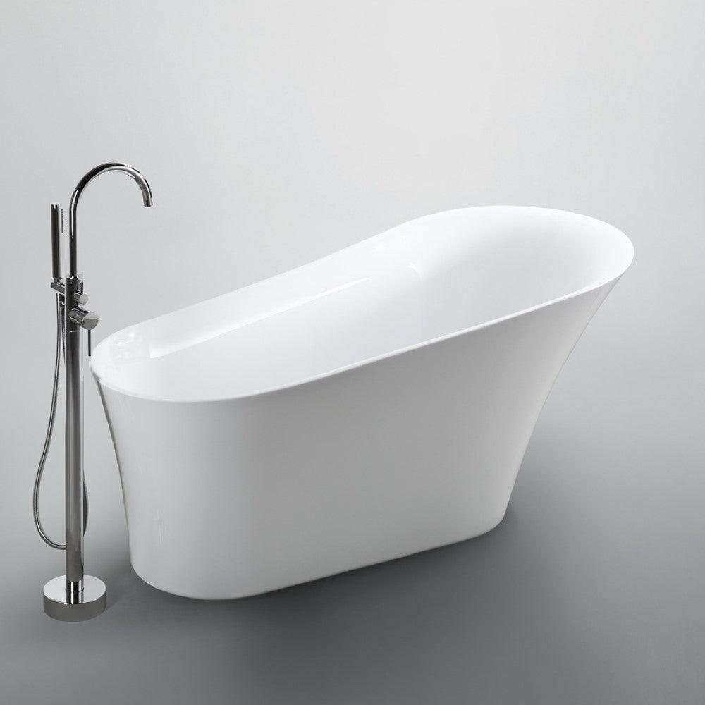 Bellaterra Arezzo 67" Freestanding Oval Bathtub in Glossy White BA6519