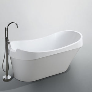 Bellaterra Barletta 69 inch Freestanding Oval Bathtub in Glossy White BA6801