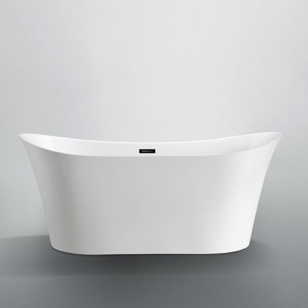 Bellaterra Bergamo 67 inch Freestanding Oval Bathtub in Glossy White BA6805