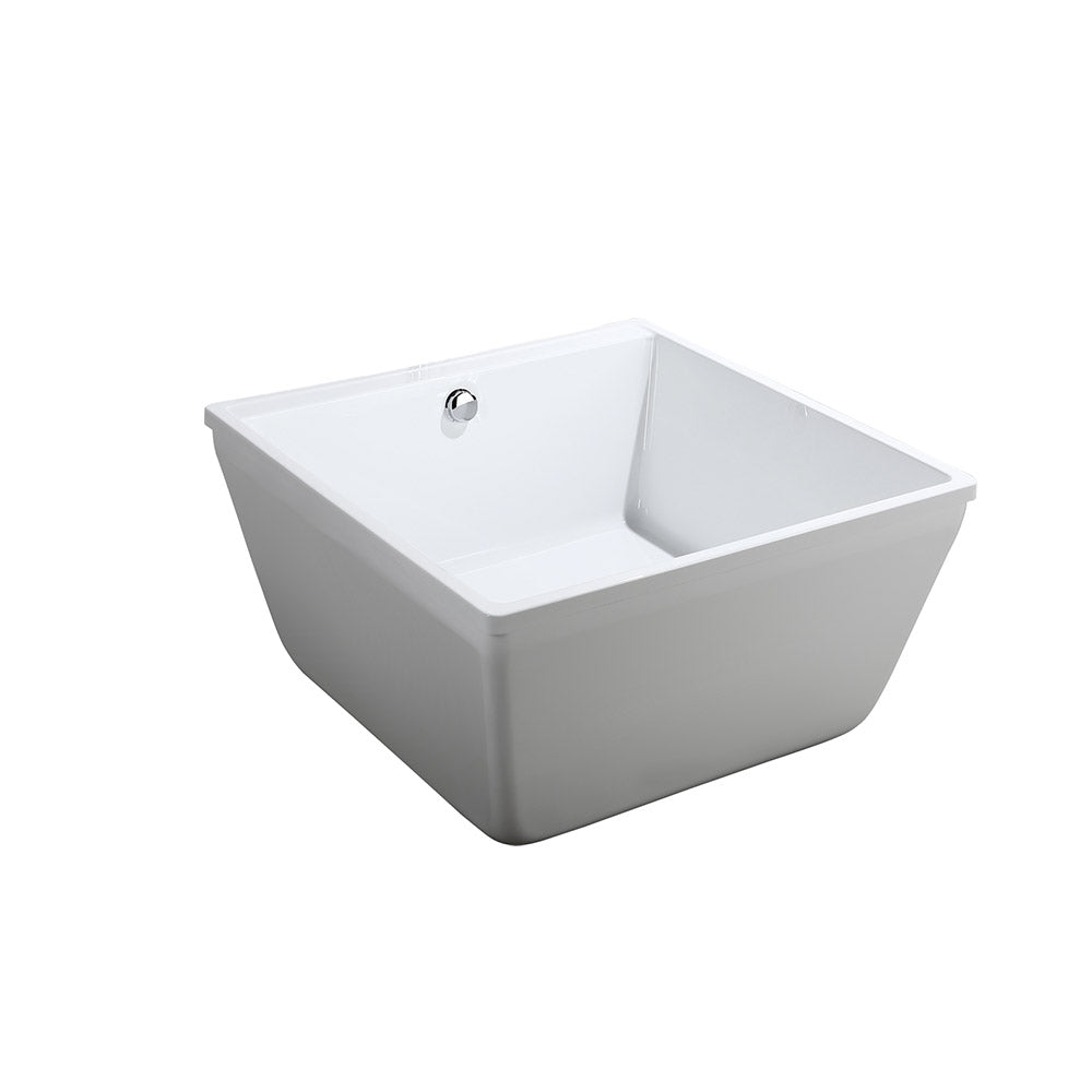 Bellaterra Bologna 47 inch Freestanding Square Bathtub in Glossy White BA6806