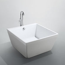 Load image into Gallery viewer, Bellaterra Bologna 47 inch Freestanding Square Bathtub in Glossy White BA6806
