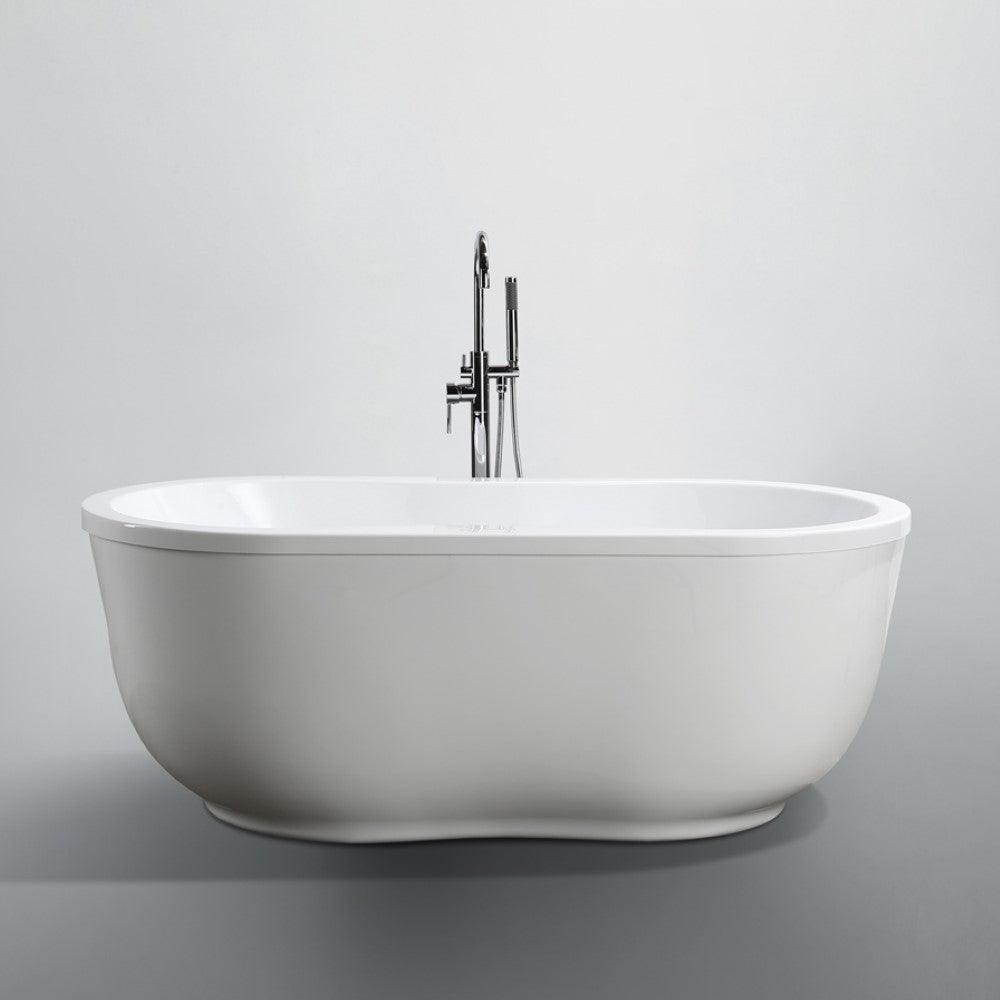 Bellaterra Brescia 65 inch Freestanding Oval Bathtub in Glossy White BA6811