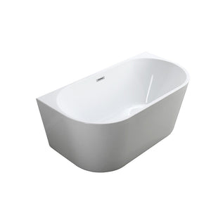 Bellaterra Calabria 59 inch Freestanding Oval Bathtub in Glossy White BA6815B