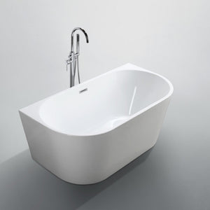 Bellaterra Calabria 59 inch Freestanding Oval Bathtub in Glossy White BA6815B