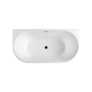 Bellaterra Calabria 59 inch Freestanding Oval Bathtub in Glossy White BA6815B