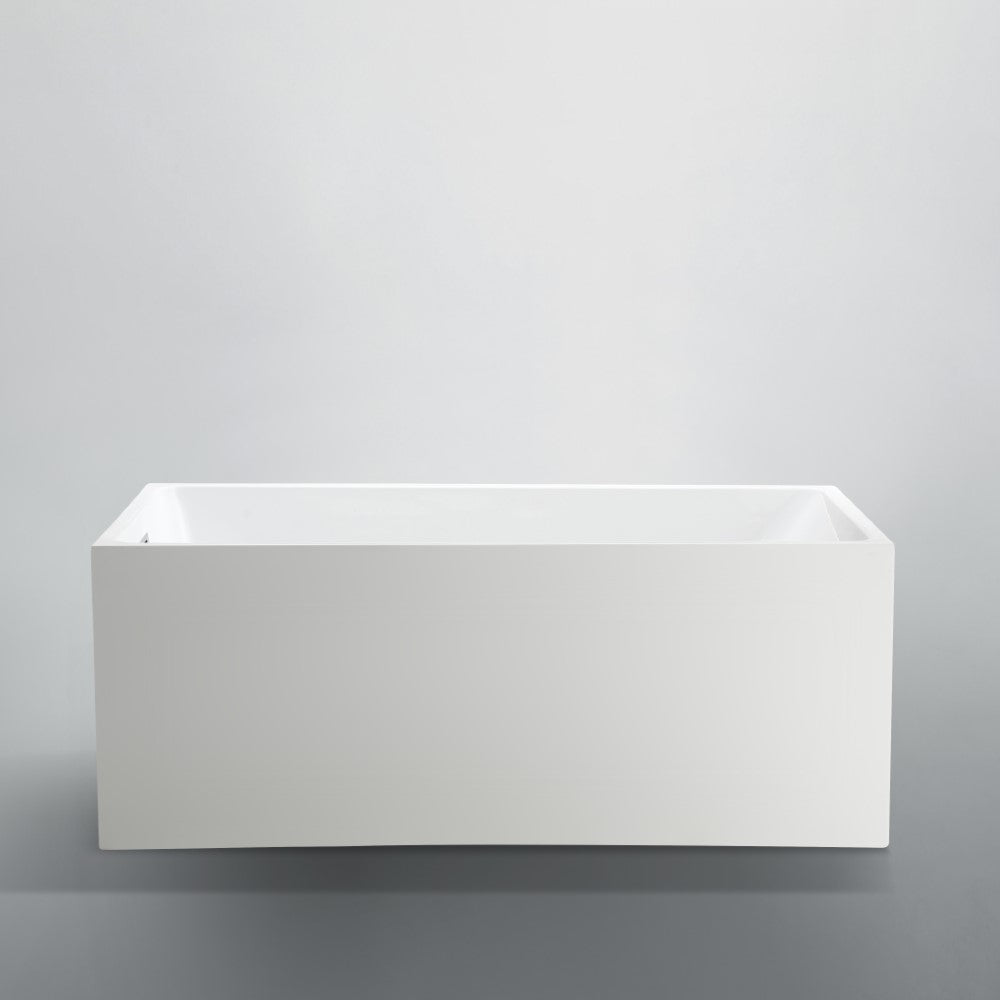 Bellaterra Catania 67 inch Freestanding Rectangular Bathtub in Glossy White BA6816B