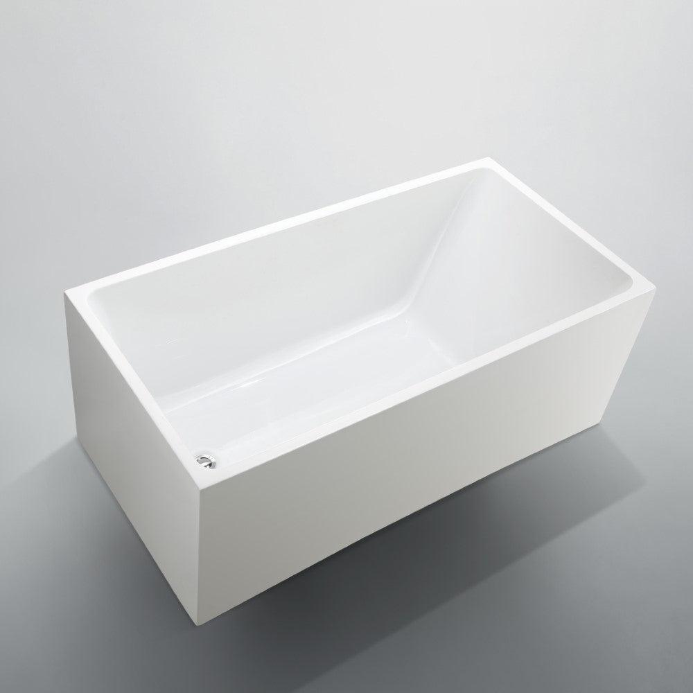 Bellaterra Catania 67 inch Freestanding Rectangular Bathtub in Glossy White BA6816B