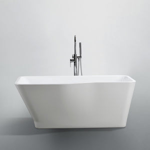 Bellaterra Florence 59 inch Freestanding Rectangular Bathtub in Glossy White BA6818